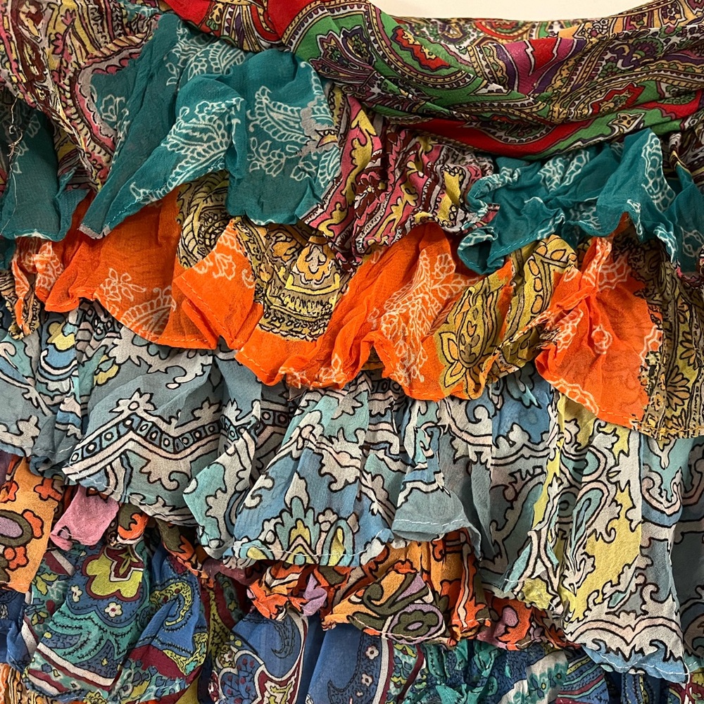 Zara Colorful Ruffled Mini Skirt - Picture 3 of 5